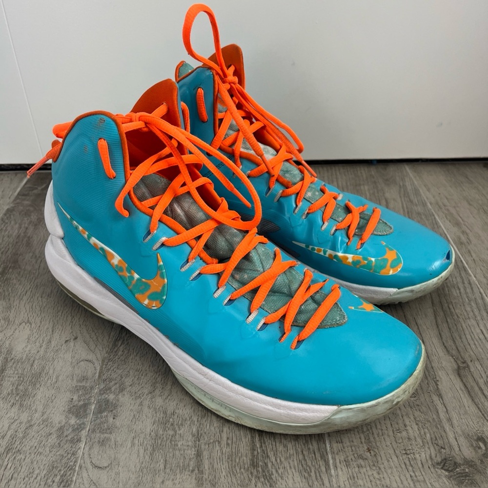 Nike Men’s KD 5 Easter Limited Edition Size 11 Blue And Orange Mid‎ Top